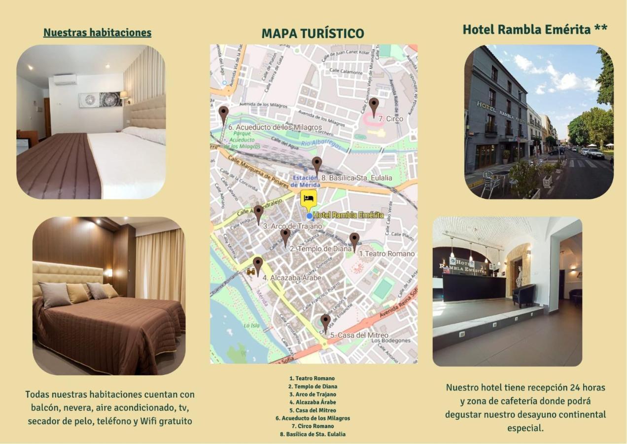 Hotel Rambla Emerita, Centro Ciudad Mérida Exteriör bild